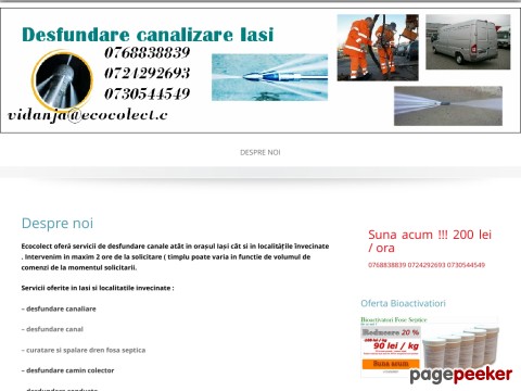 siteItem_details : desfuncare canalizare Iasi 200 lei /ora| desfundare canal Iasi