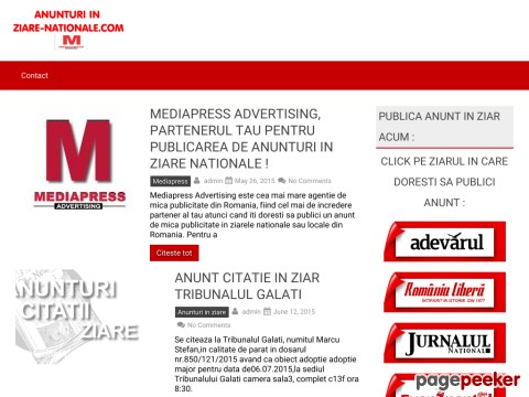 siteItem_details : Publicare anunt in ziar national