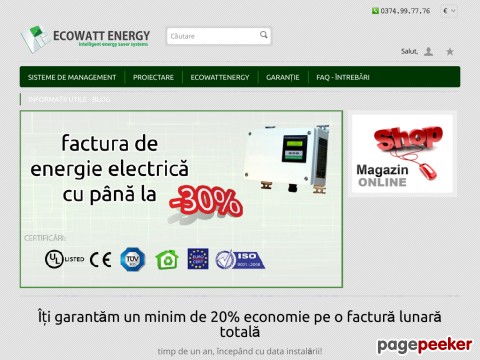 Sisteme de management si economisire a energiei electrice